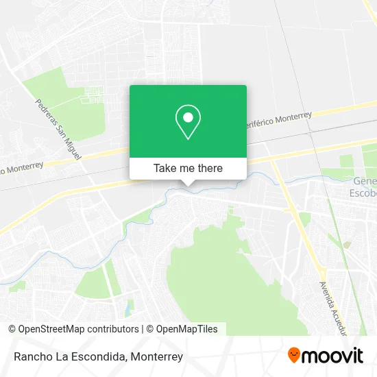 Rancho La Escondida map