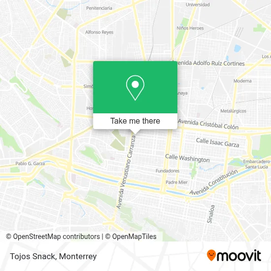 Tojos Snack map