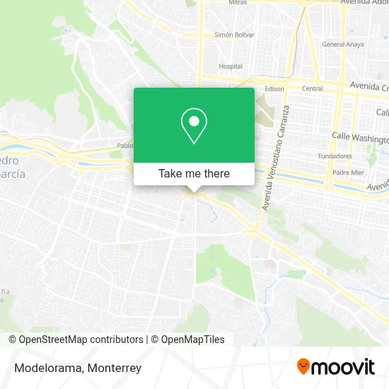 Modelorama map