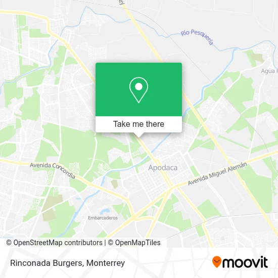 Rinconada Burgers map