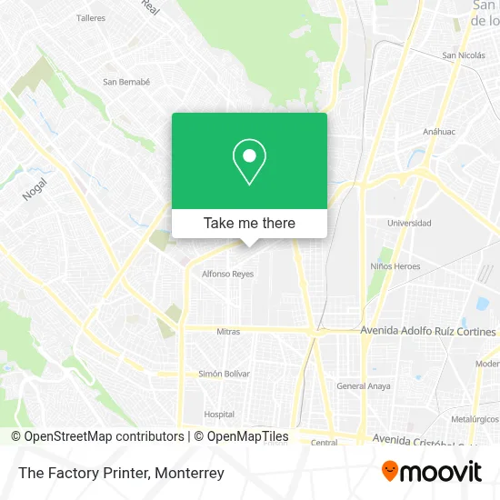 The Factory Printer map