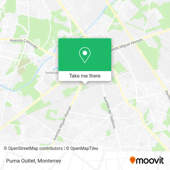 Puma Outlet map