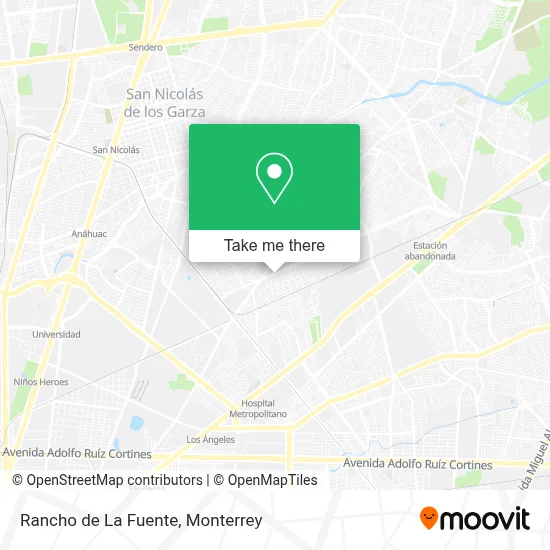 Rancho de La Fuente map