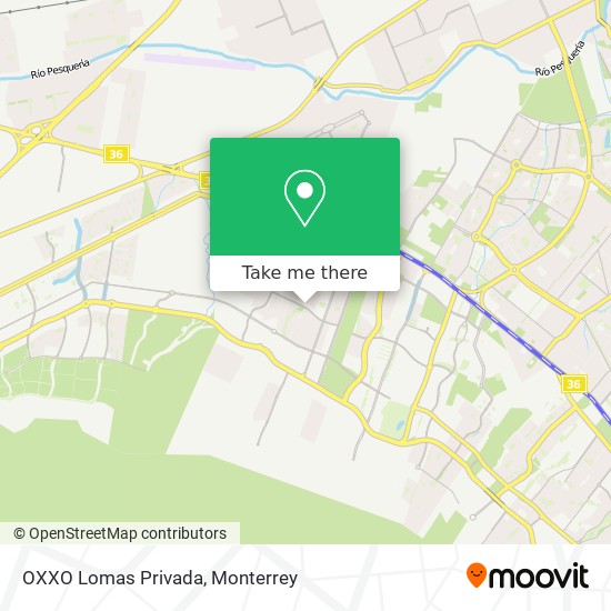 Mapa de OXXO Lomas Privada