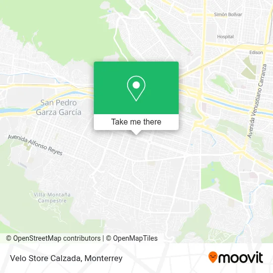 Velo Store Calzada map