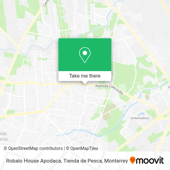 Robalo House Apodaca, Tienda de Pesca map