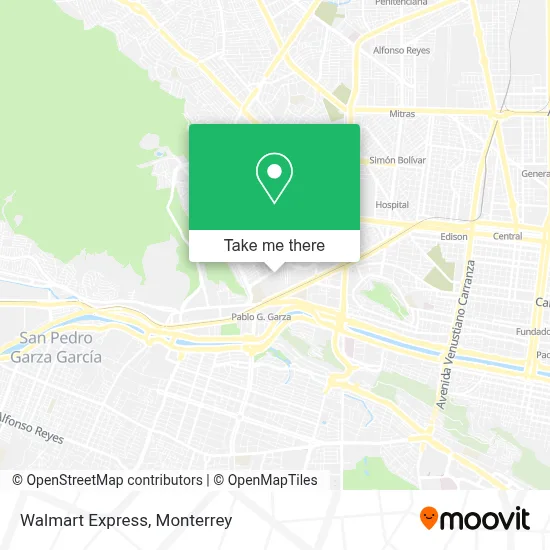 Walmart Express map