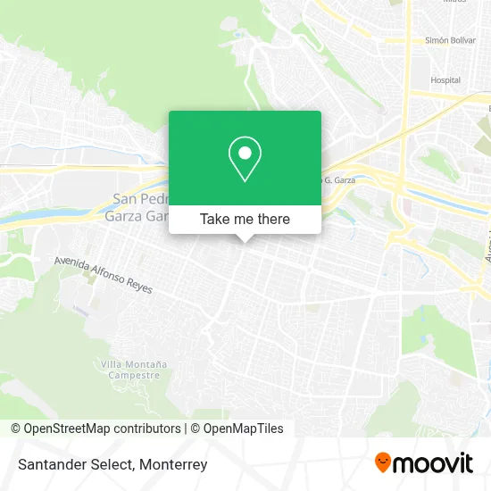 Santander Select map