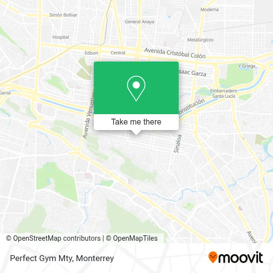 Perfect Gym Mty map