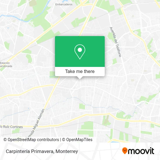 Carpintería Primavera map