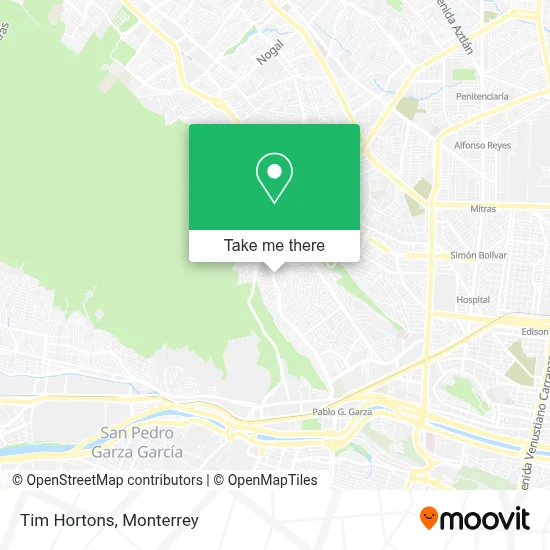 Tim Hortons map