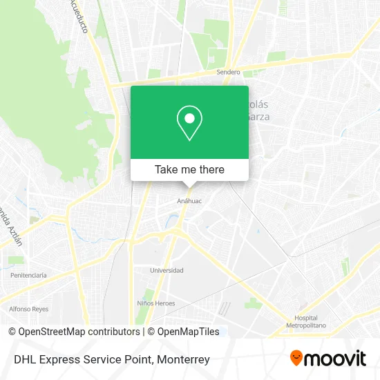 DHL Express Service Point map
