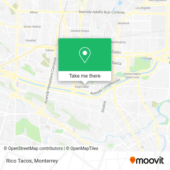 Rico Tacos map