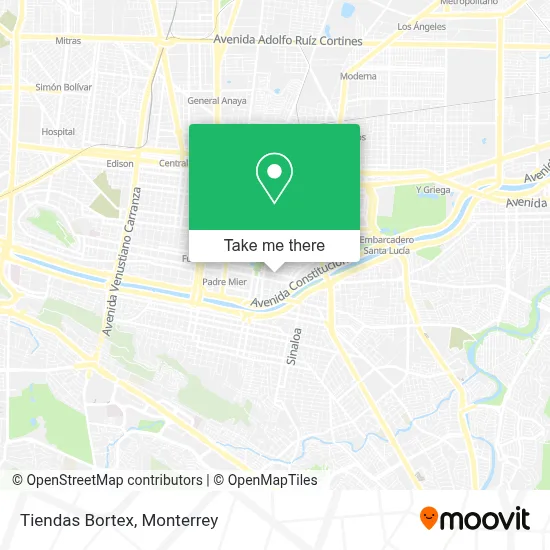 Tiendas Bortex map