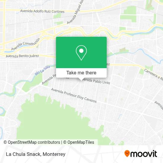 La Chula Snack map