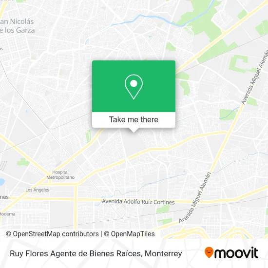 Ruy Flores Agente de Bienes Raíces map
