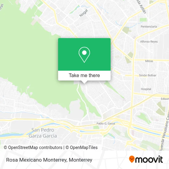 Rosa Mexicano Monterrey map