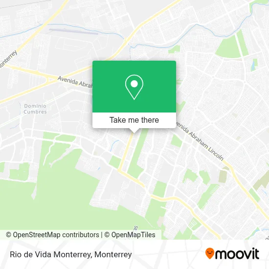 Rio de Vida Monterrey map