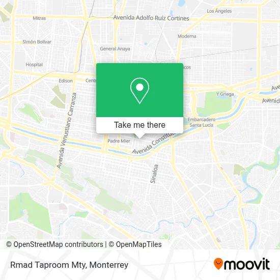 Rmad Taproom Mty map