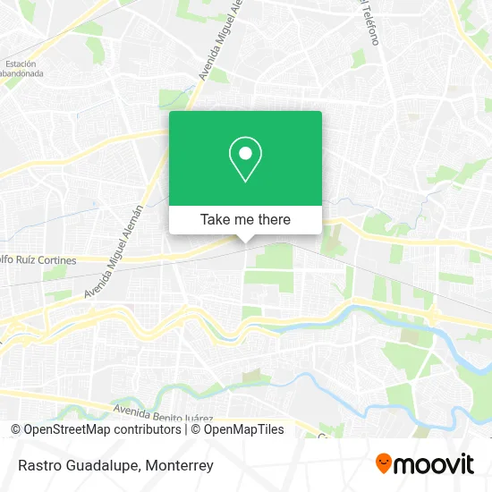 Rastro Guadalupe map