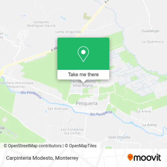 Carpinteria Modesto map