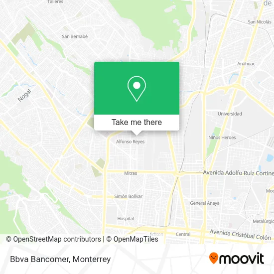 Bbva Bancomer map
