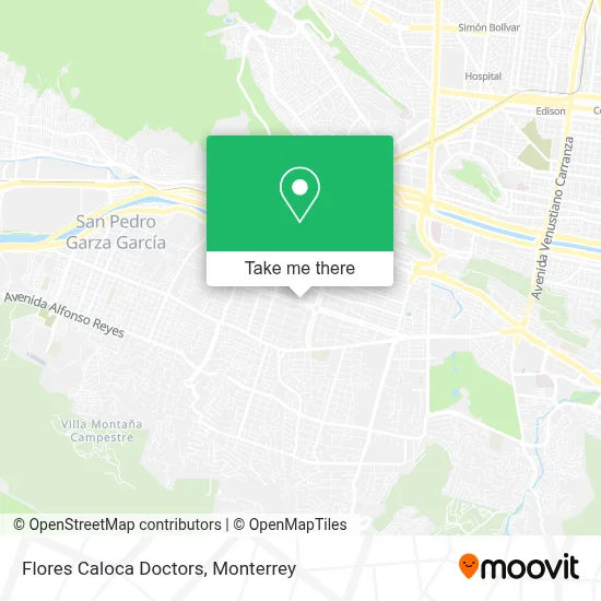 Flores Caloca Doctors map