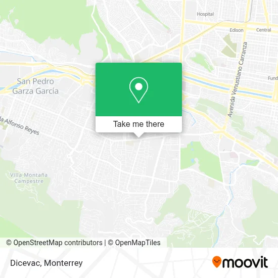 Dicevac map