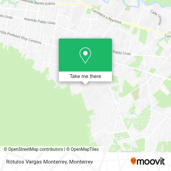 Rótulos Vargas Monterrey map