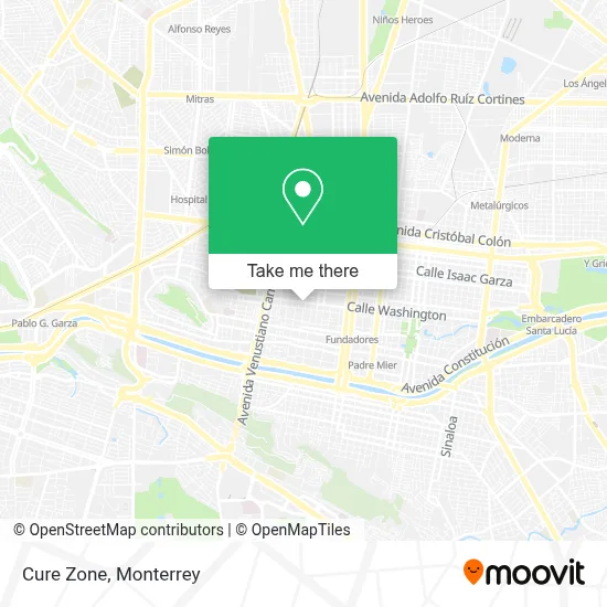 Cure Zone map