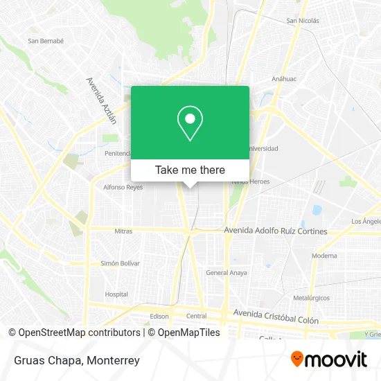 Gruas Chapa map