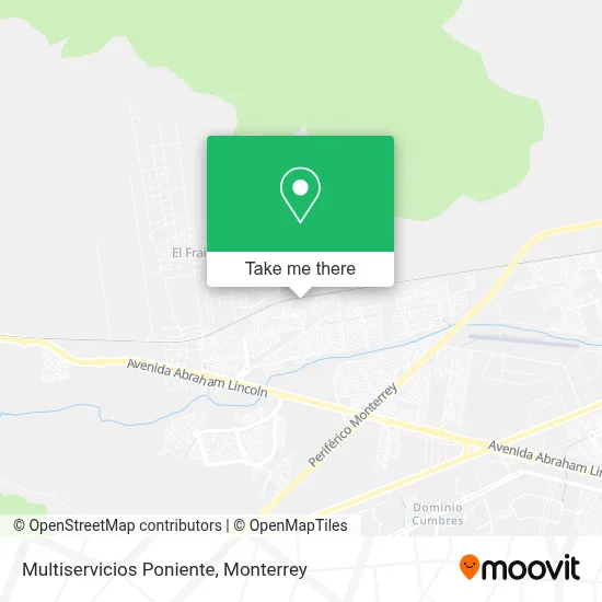 Multiservicios Poniente map