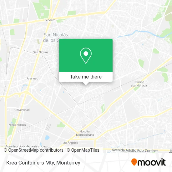 Krea Containers Mty map