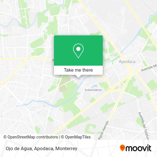 Ojo de Agua, Apodaca map
