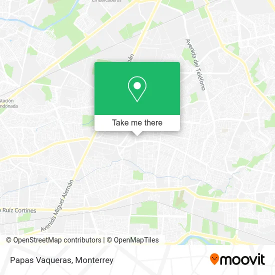 Papas Vaqueras map