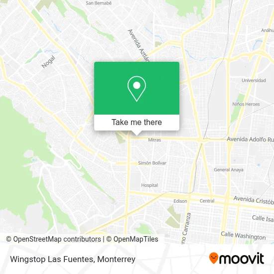 Wingstop Las Fuentes map