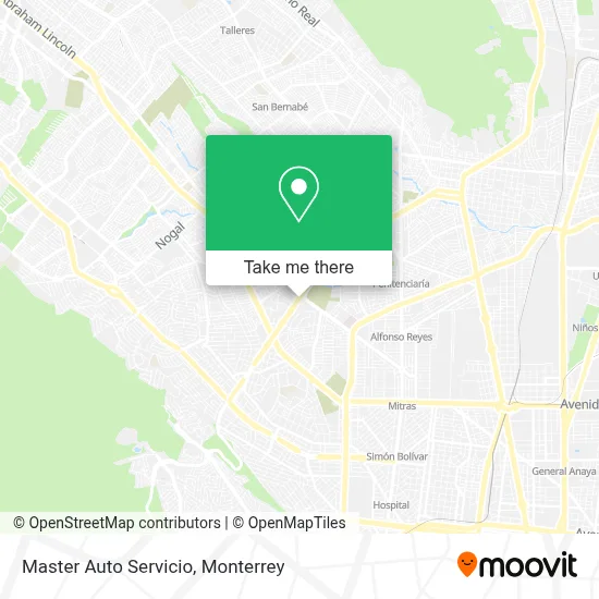 Master Auto Servicio map