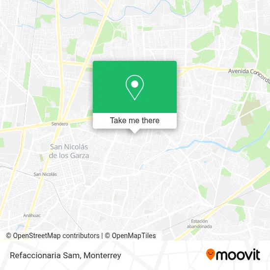 Refaccionaria Sam map