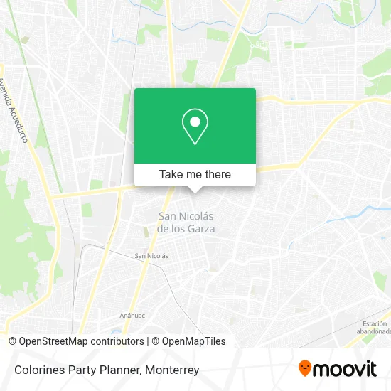 Colorines Party Planner map