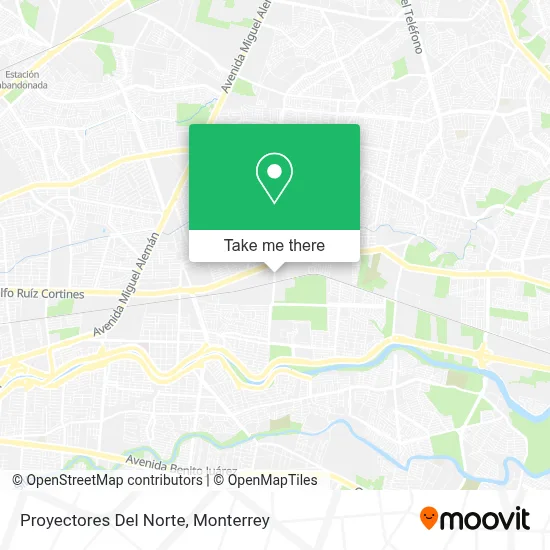 Proyectores Del Norte map