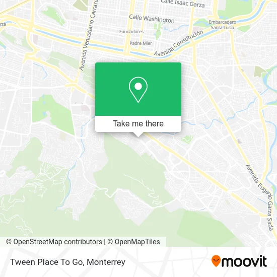 Tween Place To Go map