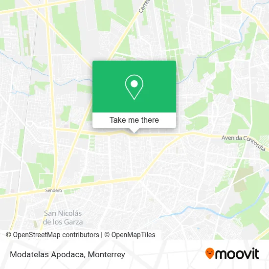 Modatelas Apodaca map