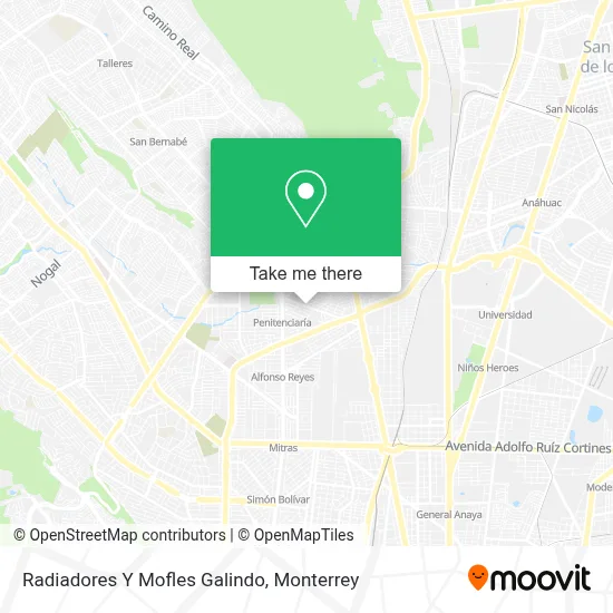 Radiadores Y Mofles Galindo map
