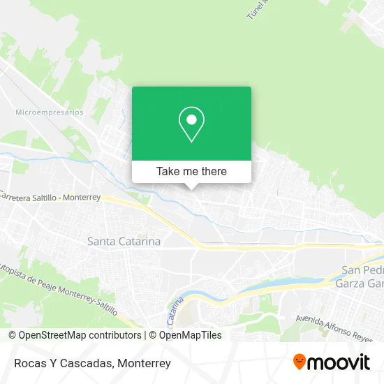 Rocas Y Cascadas map