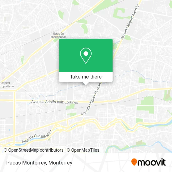 Pacas Monterrey map