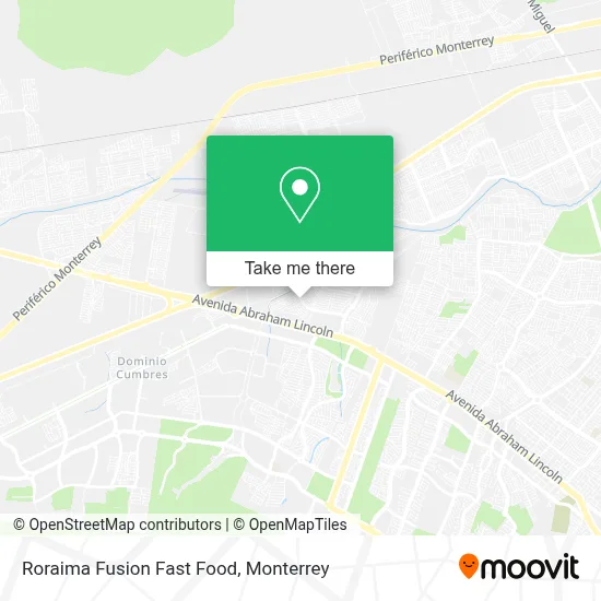 Roraima Fusion Fast Food map