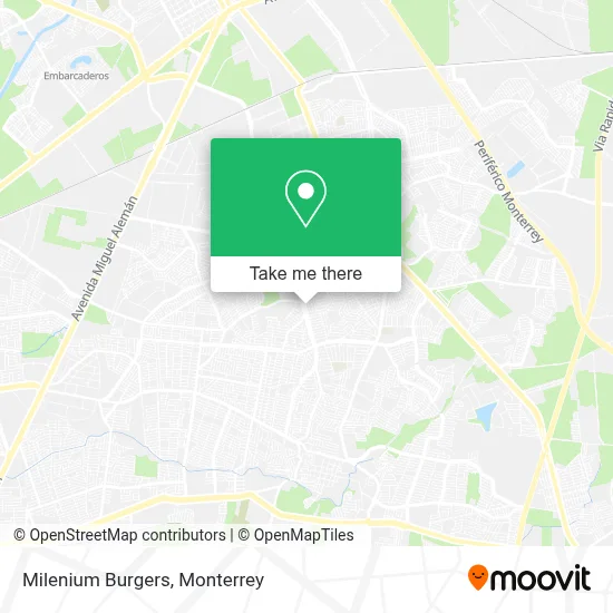 Milenium Burgers map