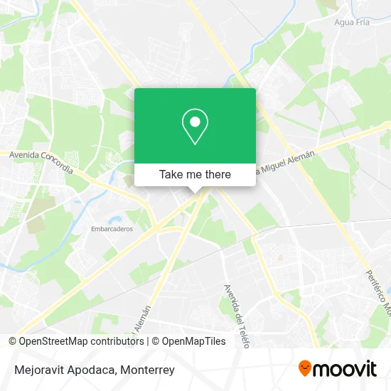 Mejoravit Apodaca map