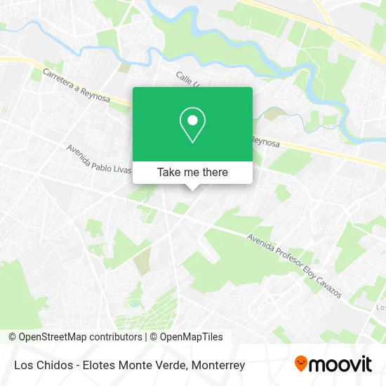 Los Chidos - Elotes Monte Verde map