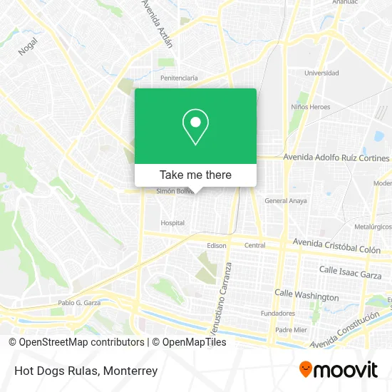 Hot Dogs Rulas map